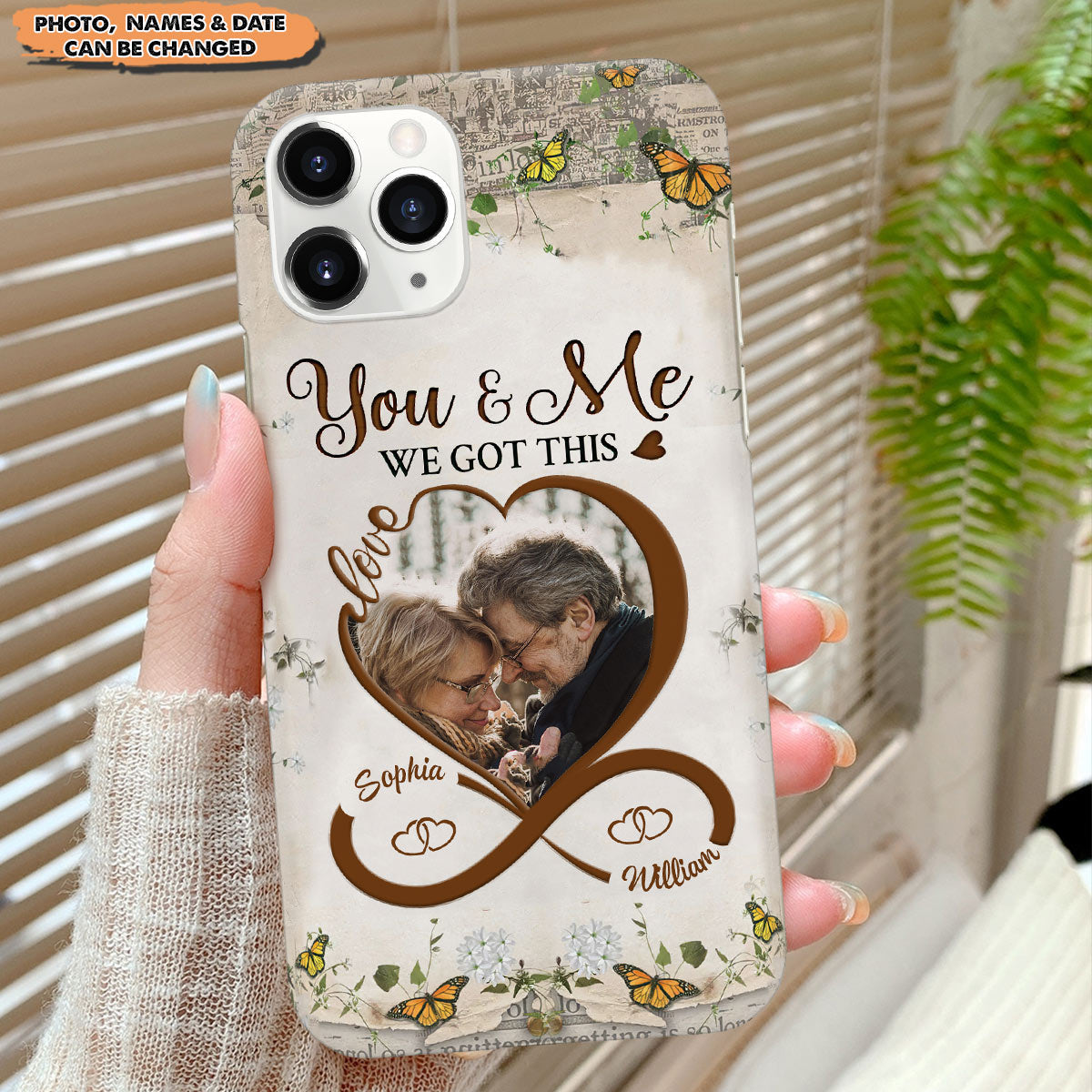 Heart Infinity Upload Couple Photo Personalized Phone Case