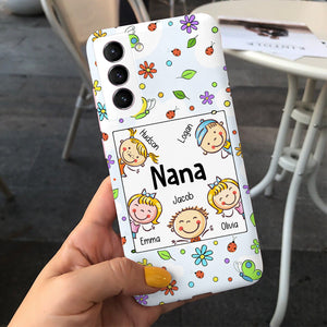 Nana Grandma Mommy Cartoon Happy Kids Personalized Phone Case