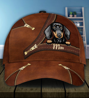 Dog Zipper Personalized Classic Cap, Personalized Gift for Dog Lovers, Dog Dad, Dog Mom - CP029PS