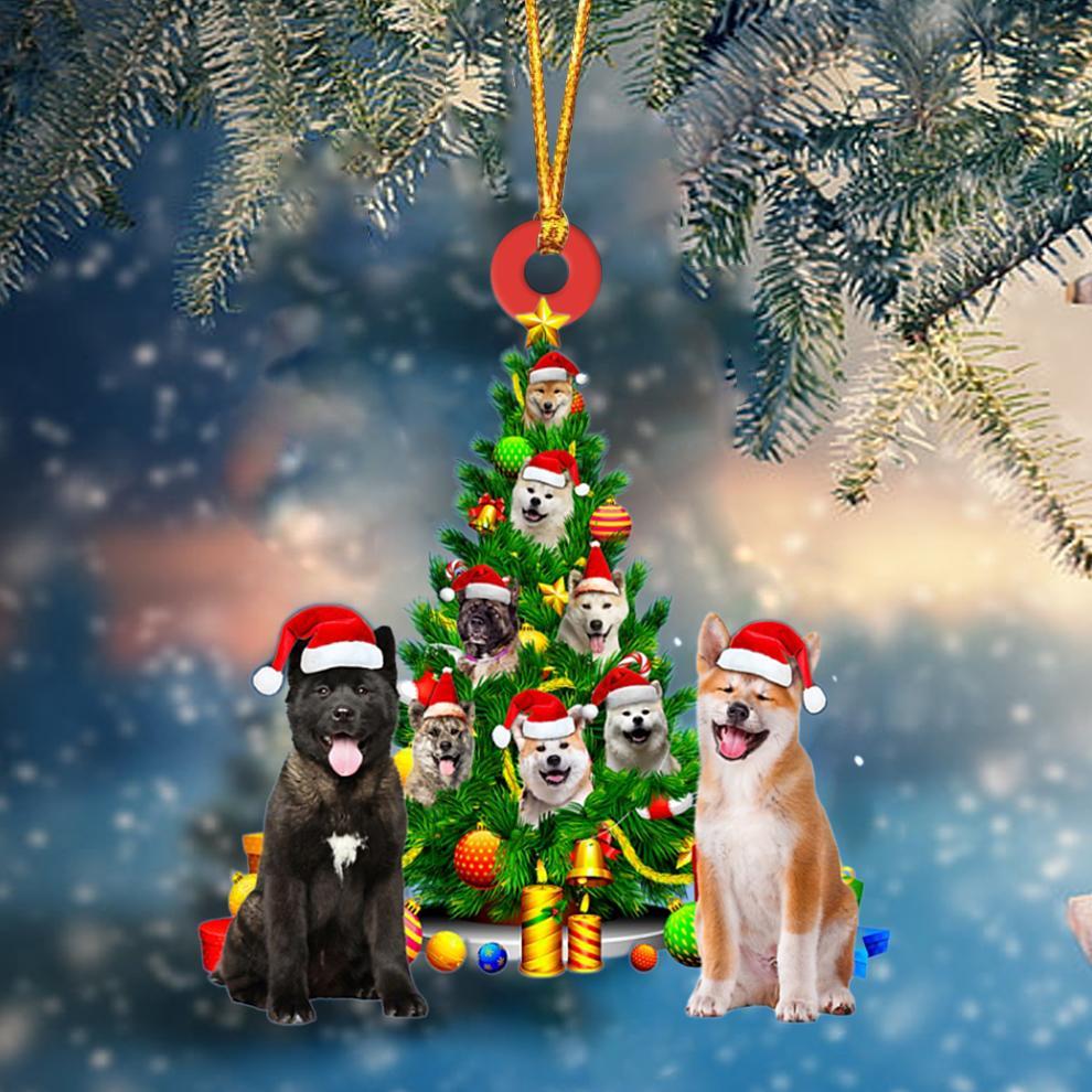 Akita-Dog Christmas Tree Ornament