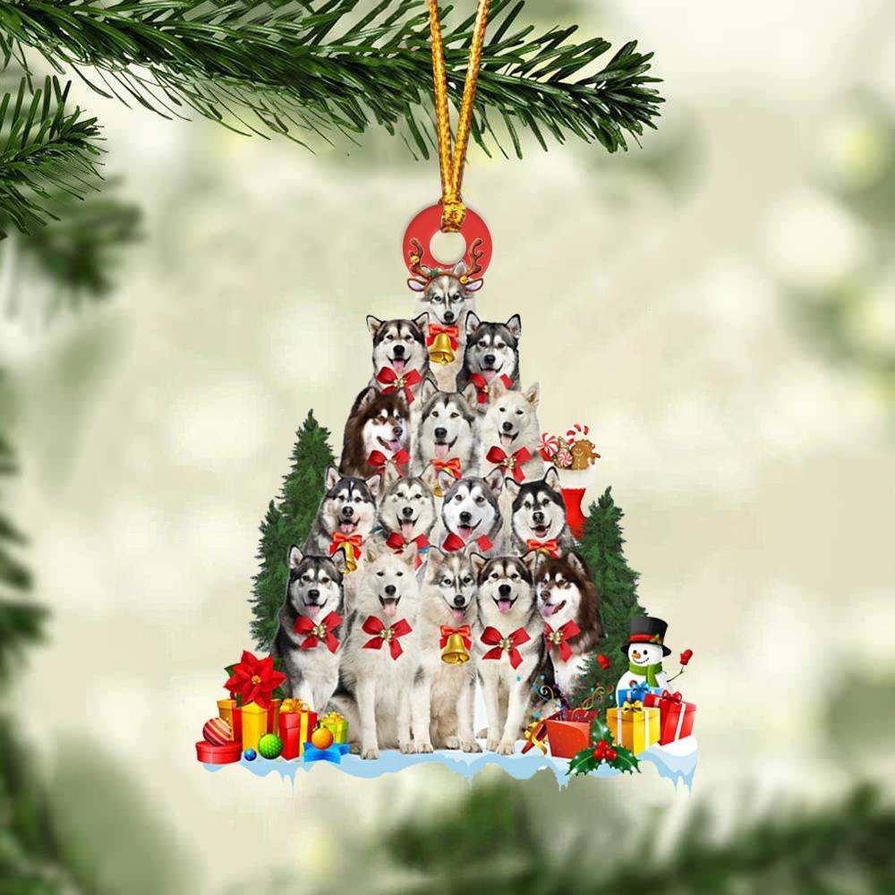 Alaskan Malamute-Dog Christmas Tree Ornament
