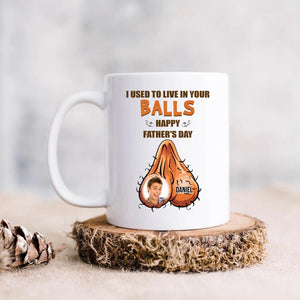 Custom Personalized Happy Father's Day Coffee Mug - Father's Day Gift Idea For Dad - My First Home Was Awesome