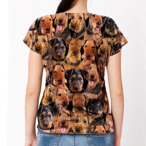 Unisex T-shirt-You Will Have A Bunch Of Airedale Terriers - Tshirt V1