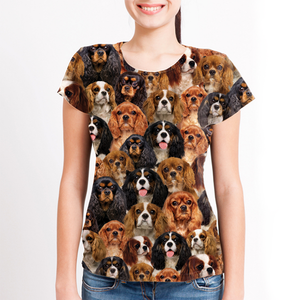Unisex T-shirt-You Will Have A Bunch Of Cavalier King Charles Spaniels - Tshirt V1