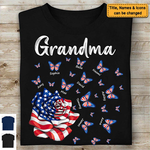Gift For Grandma Patriot Rose Shirt