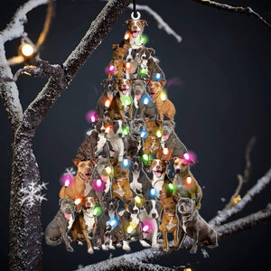 Pitbull lovely tree gift for pitbull lover gift for dog mom ornament