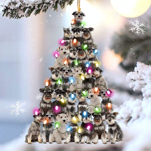 Schnauzer lovely tree gift for schnauzer lover gift for dog mom ornament