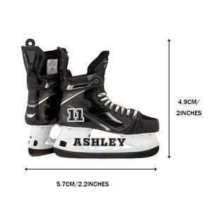 Personalized Hockey Skates Acrylic Keychain