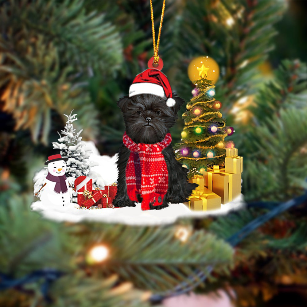 Affenpinschers Dog (2) Christmas Ornament