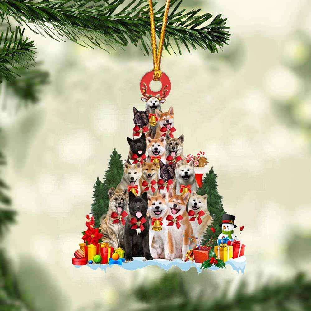 Akita-Dog Christmas Tree Ornament