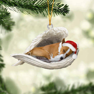 Basenji Sleeping Angel Christmas Ornament