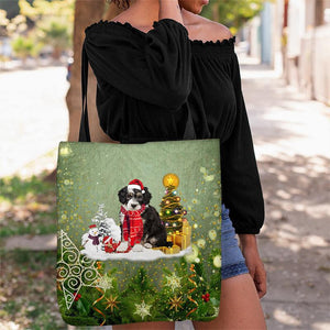Bernedoodle Merry Christmas Tote Bag