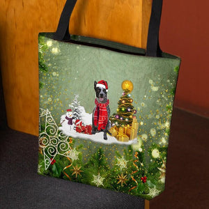 Blue Heeler Merry Christmas Tote Bag
