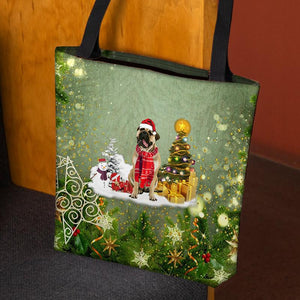 Bull mastiff Merry Christmas Tote Bag