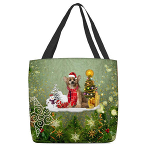 Chinese Crested Merry Christmas Tote Bag