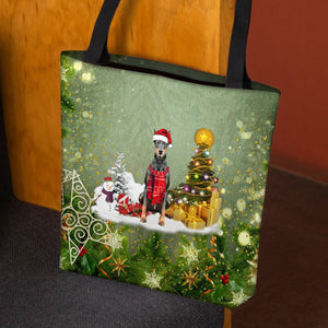 Doberman Merry Christmas Tote Bag