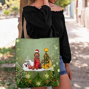 Goldendoodle Merry Christmas Tote Bag