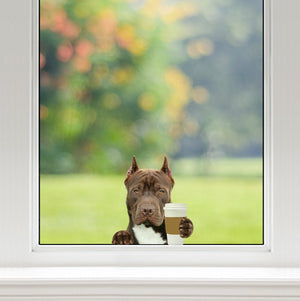 Good Morning - American Pit Bull Terrier Car/ Door/ Fridge/ Laptop Sticker V1