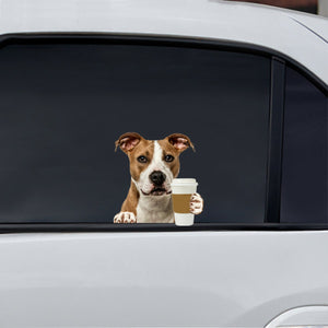 Good Morning - American Staffordshire Terrier Car/ Door/ Fridge/ Laptop Sticker V2