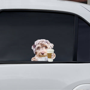 Good Morning - Aussiedoodle Car/ Door/ Fridge/ Laptop Sticker V1