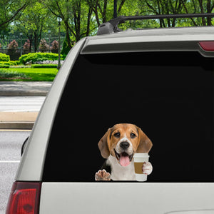 Good Morning - Beagle Car/ Door/ Fridge/ Laptop Sticker V1