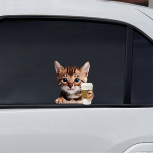 Good Morning - Bengal Cat Car/ Door/ Fridge/ Laptop Sticker V1