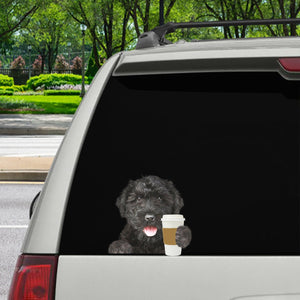 Good Morning - Black Russian Terrier Car/ Door/ Fridge/ Laptop Sticker V1