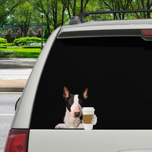 Good Morning - Bull Terrier Car/ Door/ Fridge/ Laptop Sticker V2