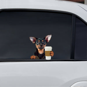 Good Morning - English Toy Terrier Car/ Door/ Fridge/ Laptop Sticker V1