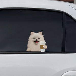 Good Morning - Pomeranian Car/ Door/ Fridge/ Laptop Sticker V3