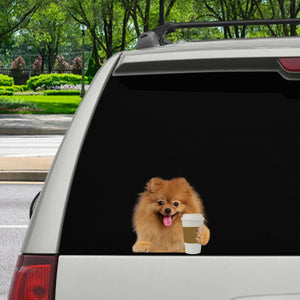 Good Morning - Pomeranian Car/ Door/ Fridge/ Laptop Sticker V4