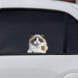 Good Morning - Ragdoll Cat Car/ Door/ Fridge/ Laptop Sticker V1