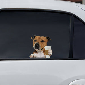 Good Morning - Staffordshire Bull Terrier Car/ Door/ Fridge/ Laptop Sticker V2