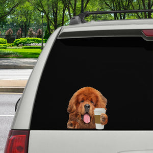 Good Morning - Tibetan Mastiff Car/ Door/ Fridge/ Laptop Sticker V1