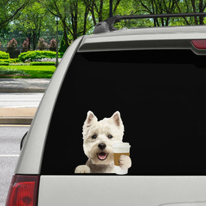 Good Morning - West Highland White Terrier Car/ Door/ Fridge/ Laptop Sticker V1