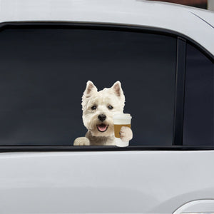 Good Morning - West Highland White Terrier Car/ Door/ Fridge/ Laptop Sticker V1