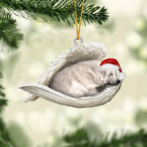 Great pyrenees Sleeping Angel Christmas Ornament