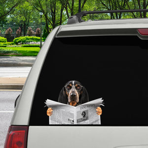 Have You Read The News Today - Bluetick Coonhound Car/ Door/ Fridge/ Laptop Sticker V1