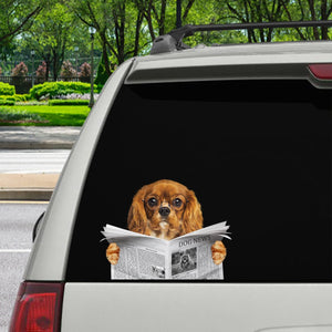 Have You Read The News Today - Cavalier King Charles Spaniel Car/ Door/ Fridge/ Laptop Sticker V1