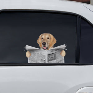 Have You Read The News Today - Flat Coated Retriever Car/ Door/ Fridge/ Laptop Sticker V1