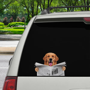 Have You Read The News Today - Golden Retriever Car/ Door/ Fridge/ Laptop Sticker V1