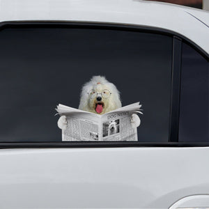 Have You Read The News Today - Old English Sheepdog Car/ Door/ Fridge/ Laptop Sticker V1