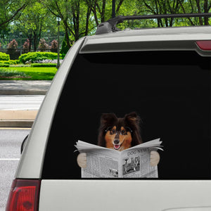 Have You Read The News Today - Rough Collie Car/ Door/ Fridge/ Laptop Sticker V1