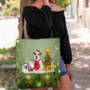 Jack Russell Terrier Merry Christmas Tote Bag