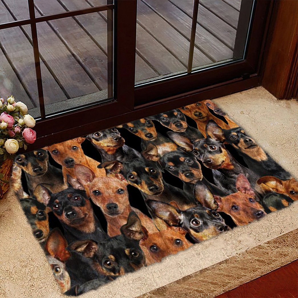 A Bunch Of Miniature Pinschers Doormat