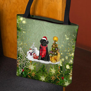 Portuguese Water Dog Merry Christmas Tote Bag