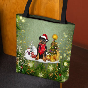 Rottweiler Merry Christmas Tote Bag