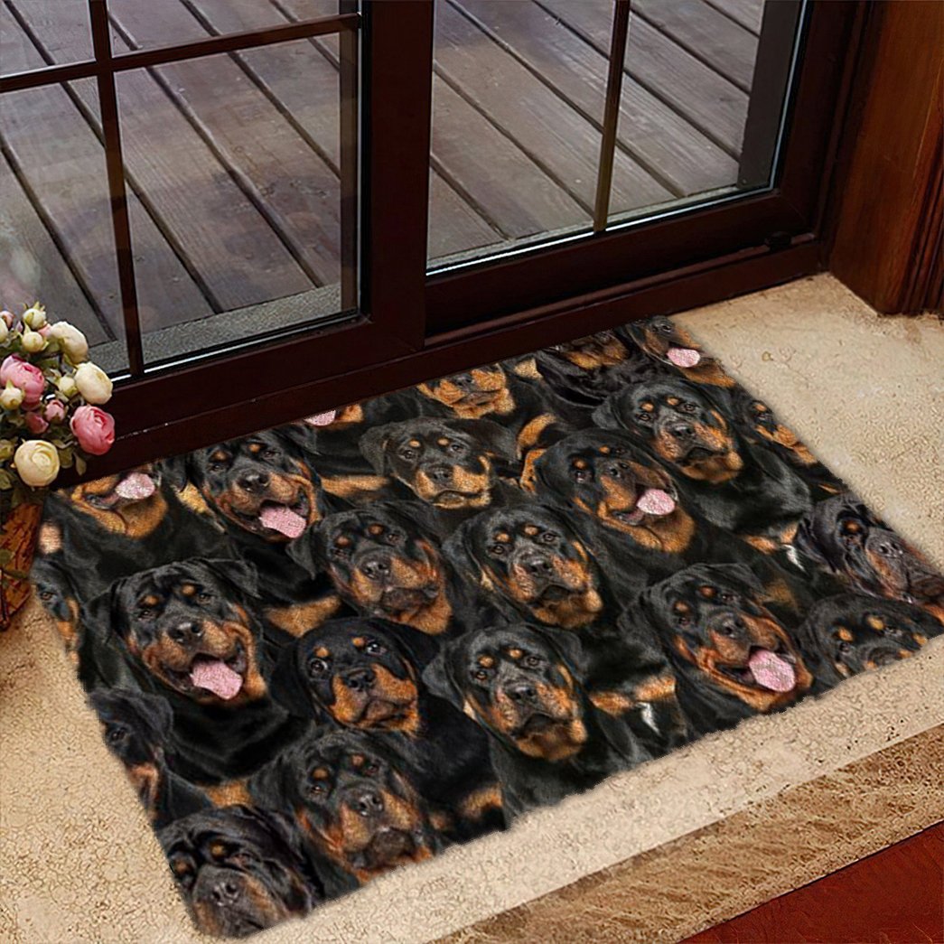 A Bunch Of Rottweilers Doormat