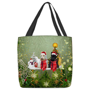 Scottish Terrier Merry Christmas Tote Bag