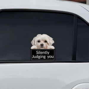 Silently Judging You - Coton De Tulear Car/ Door/ Fridge/ Laptop Sticker V1
